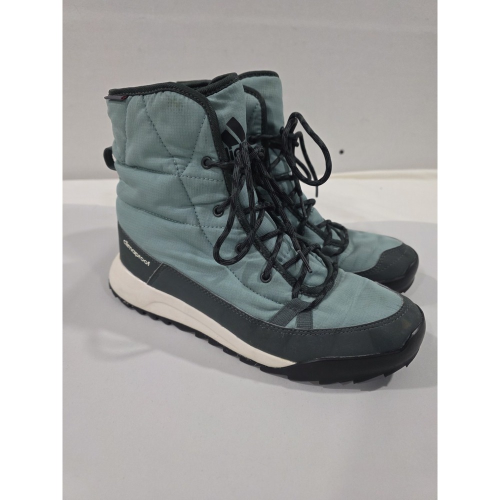 Adidas Climawarm Choleah Padded Insulated Boots Women's Size 7 AQ2598 Blue-Green
